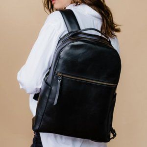 ABLE Alem Backpack - Black leather